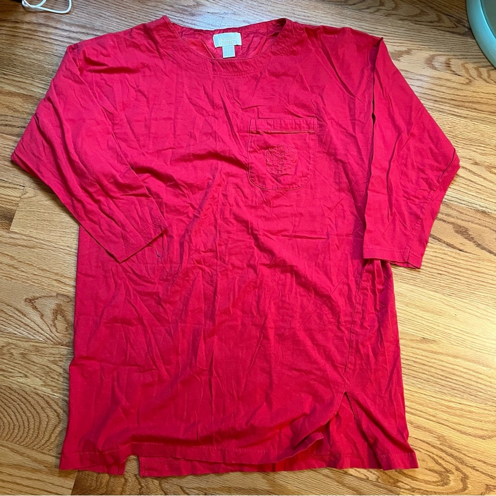 Victoria’s Secret gold label red sleep shirt size large